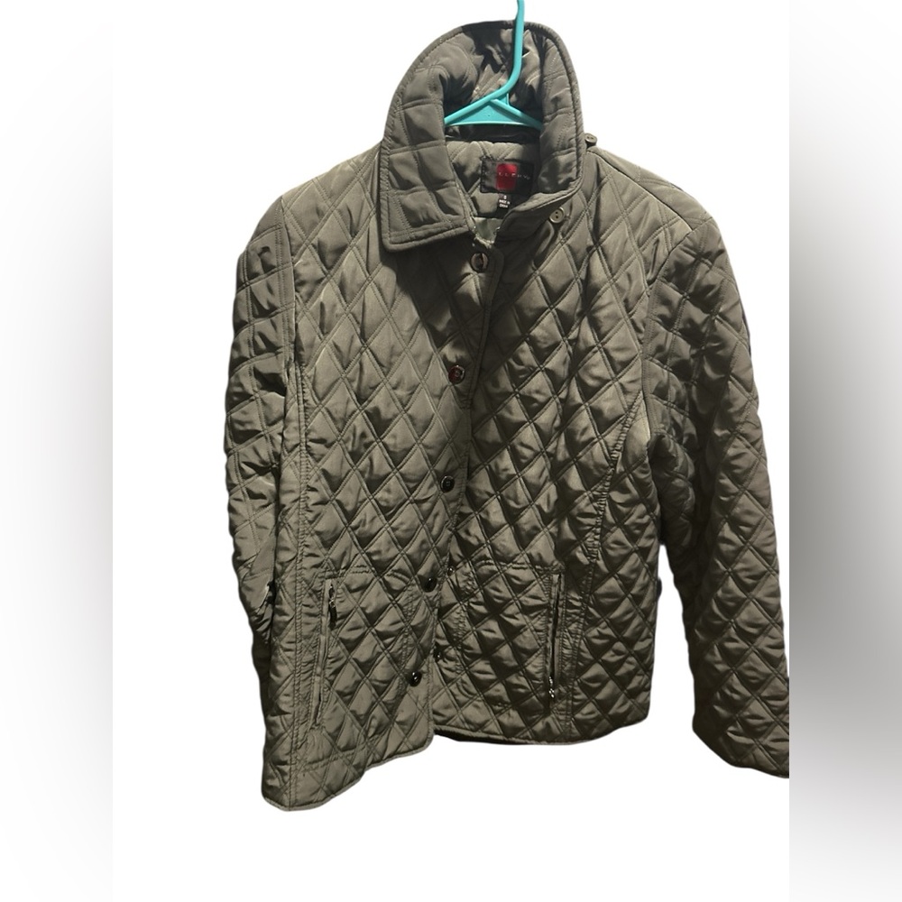 Gallery Quilted Khaki Puffer Jacket